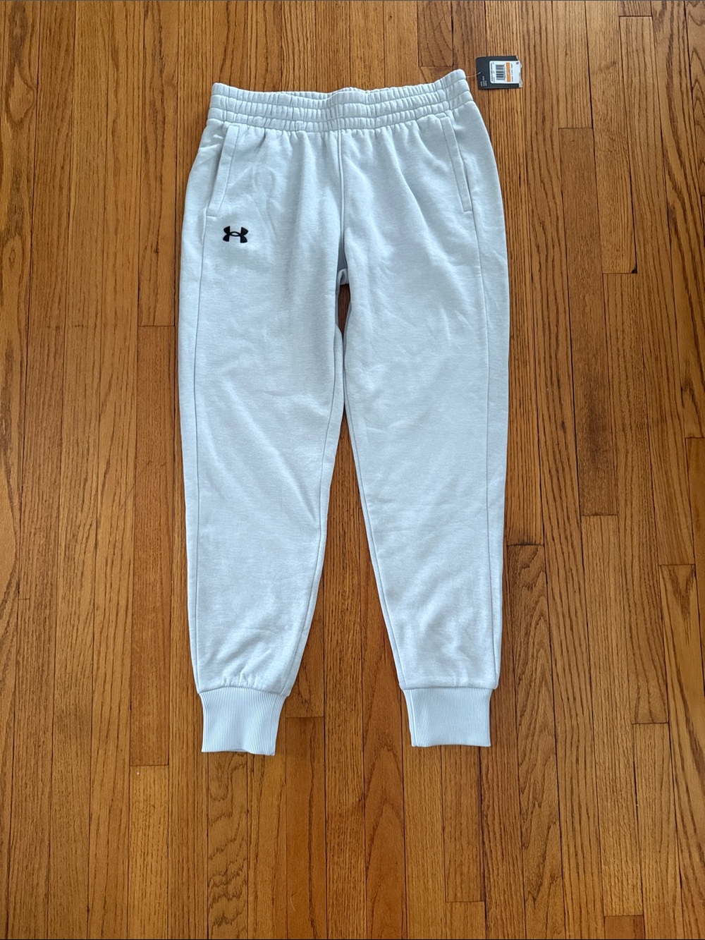 Under Armour Light Grey Jogger Sweatpants with Black Logo